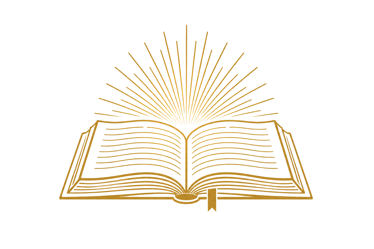 Open Bible with light rising from the pages